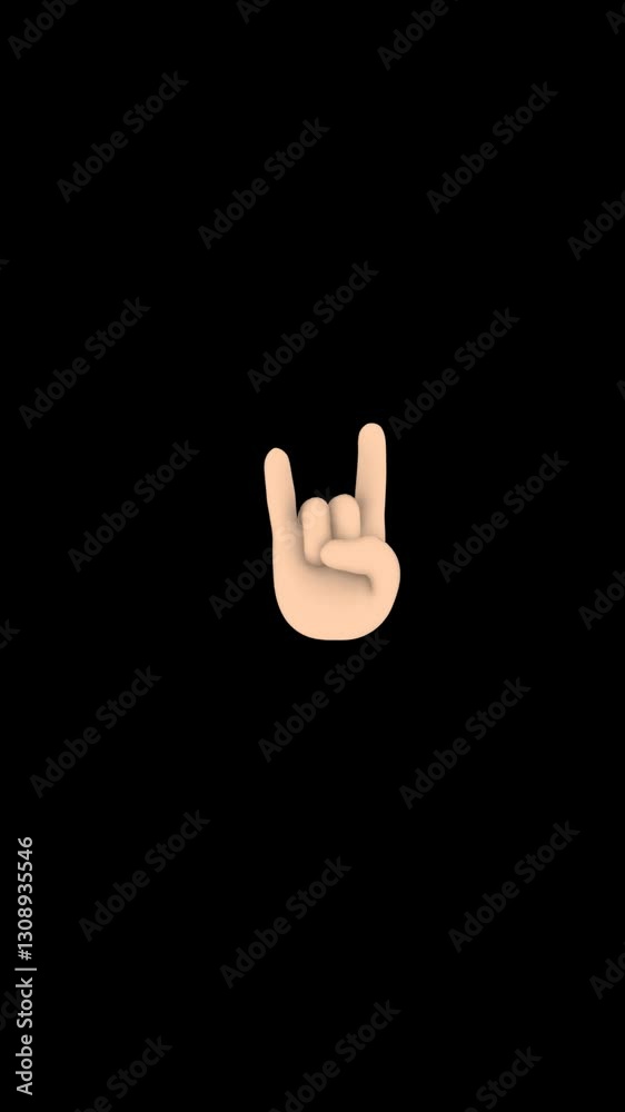 Sign of the Horns Emoji with Alpha Channel Sign of the Horns Emoji with Alpha Channel
