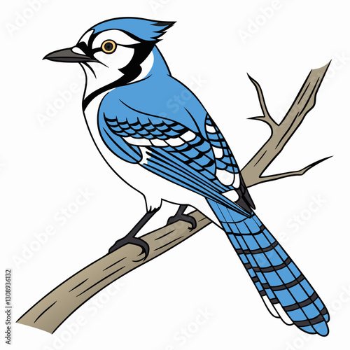 blue bird on a branch