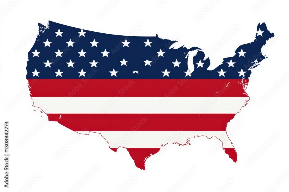 The American flag is proudly waving in the wind, symbolizing freedom The American flag is proudly waving in the wind, symbolizing freedom