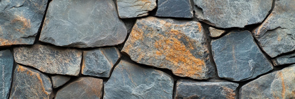 Fototapeta premium A closeup view of a stone wall with closely arranged bricks