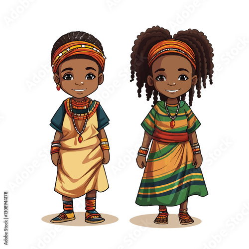 children in traditional costume