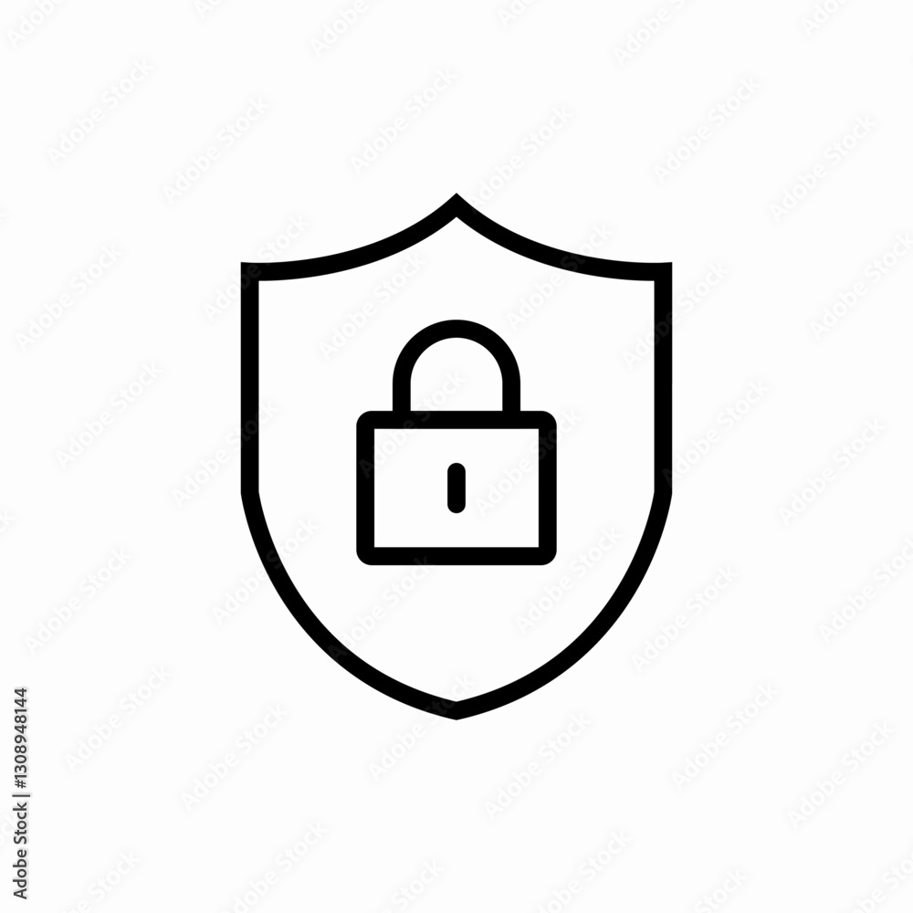Data privacy locked icon vector sign Data privacy locked icon vector sign