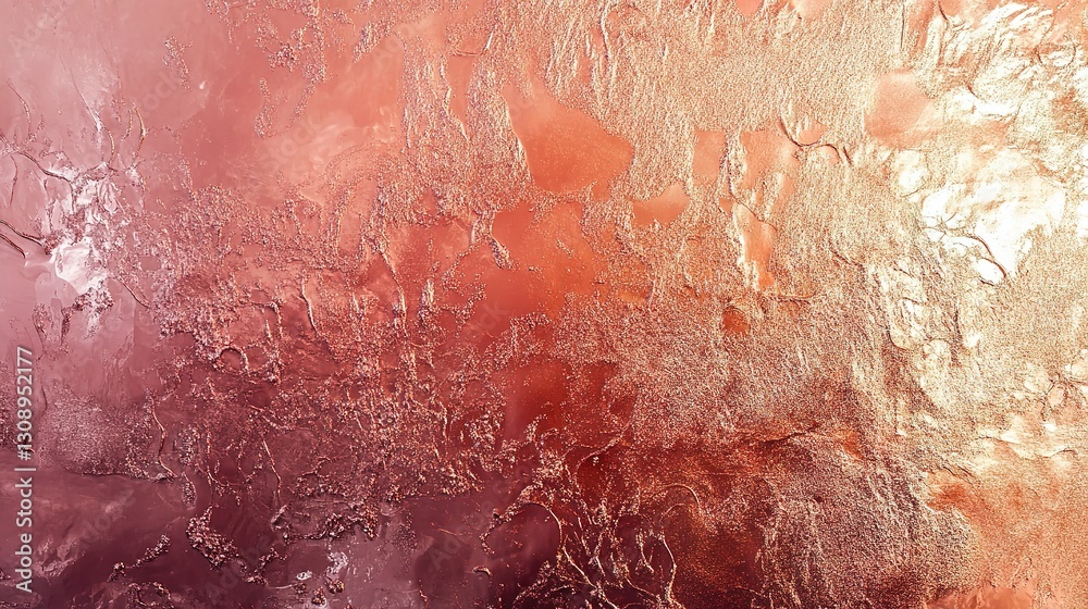 Fototapeta premium Warm rose gold and copper gradient, glowing and rich with fluid transitions