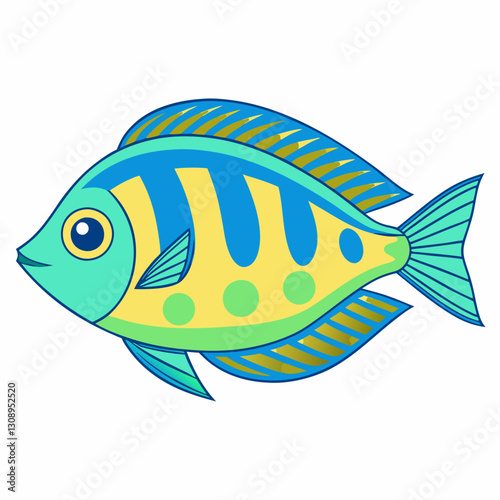 fish on a blue background