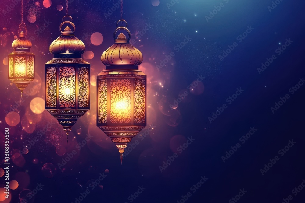 Ramadan Kareem or Ramzan Mubarak Greeting Banner with Lantern & Creative Background Ramadan Kareem or Ramzan Mubarak Greeting Banner with Lantern & Creative Background