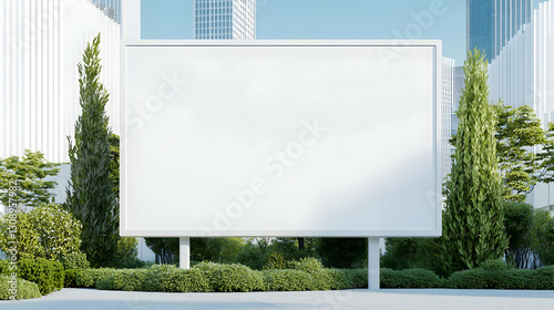 Wallpaper Mural Empty Outdoor Advertising Billboard in Urban City Landscape Torontodigital.ca