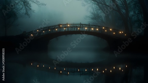 Mysterious Foggy Bridge