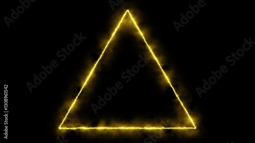 Ethereal Neon Yellow Triangle Shimmering With A Radiant Glow