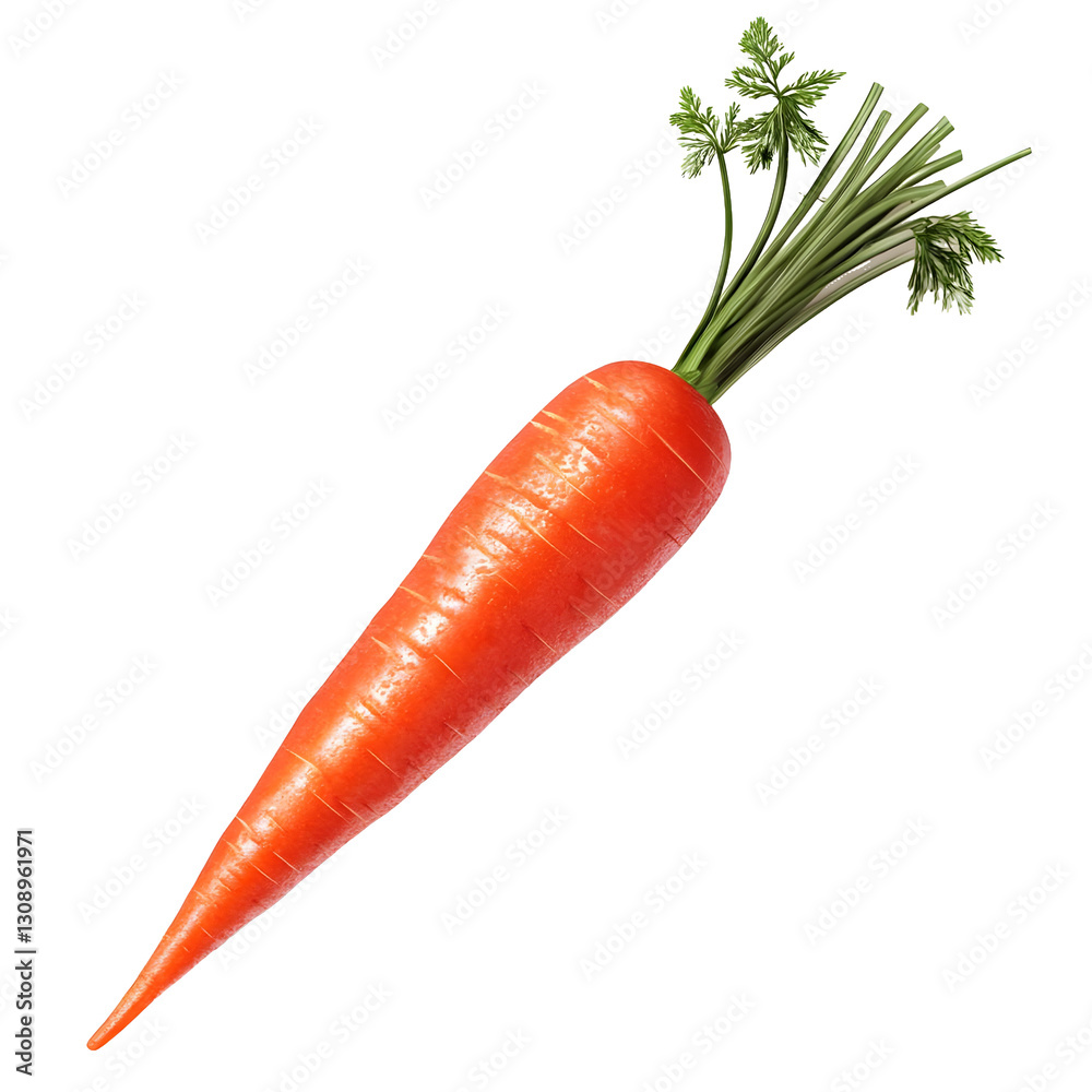 An ultrarealistic and detailed carrot with no background An ultrarealistic and detailed carrot with no background