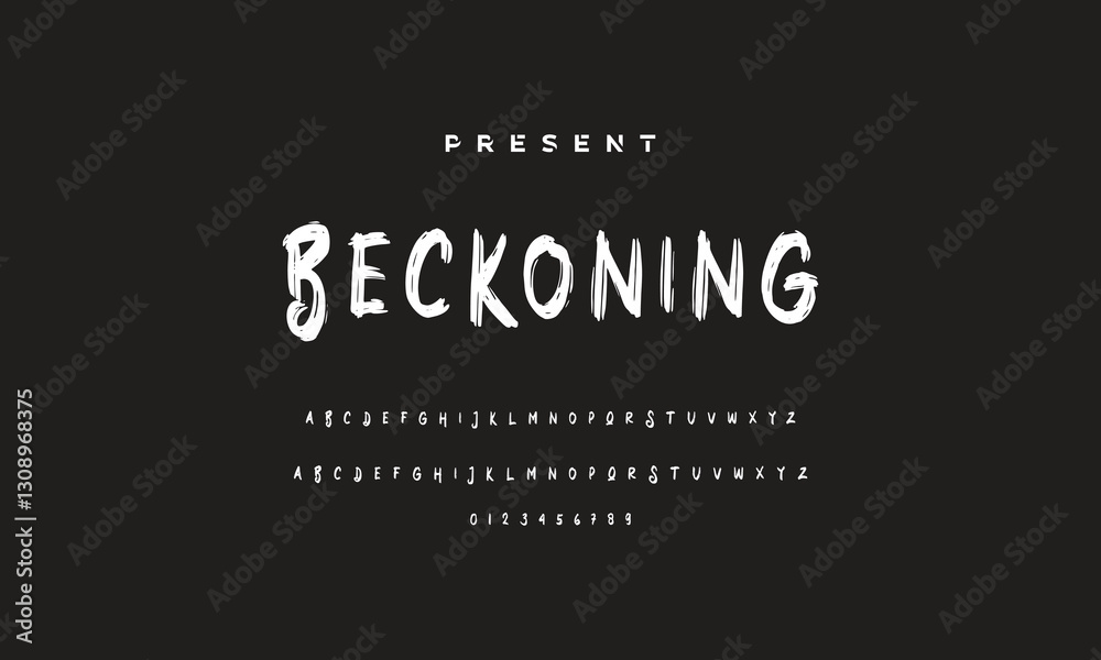 Stylish painted by a brush uppercase vector letters Stylish painted by a brush uppercase vector letters