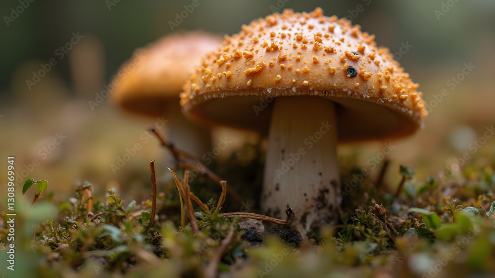 Ultra realistic mushroom underbelly texture. Detailed close-up of mushroom gills. Nature's intricate patterns in fungi. Exploring mushroom anatomy in high resolution.