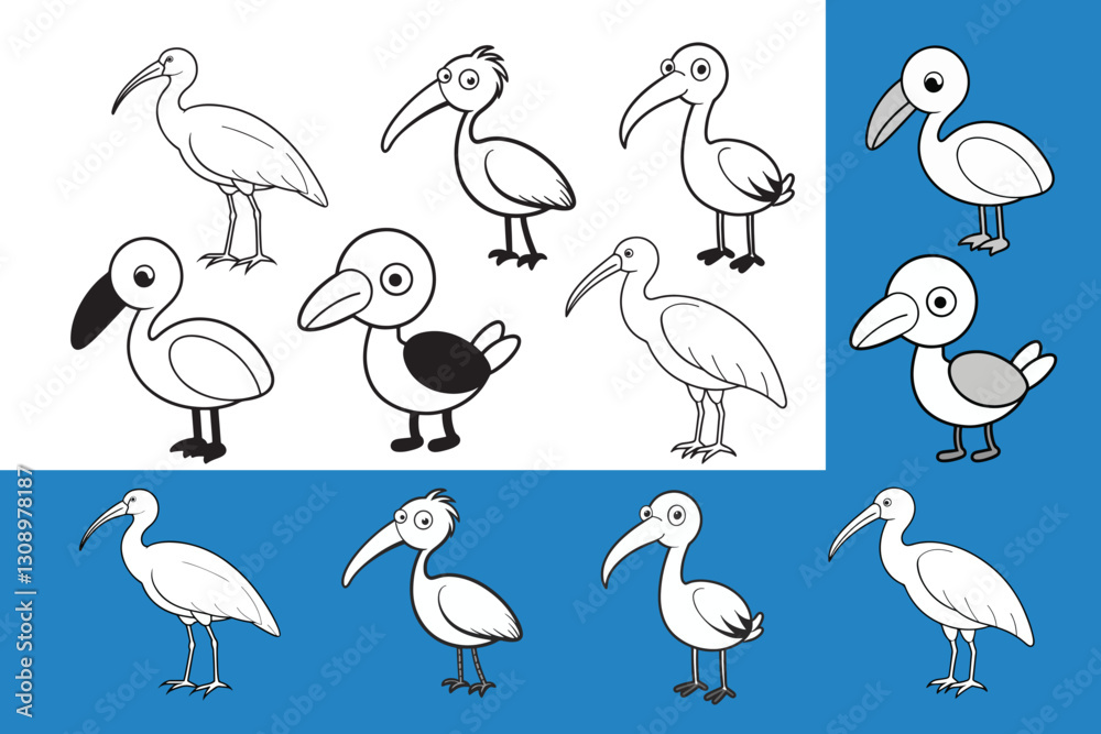 Obraz premium Birds Vector Set