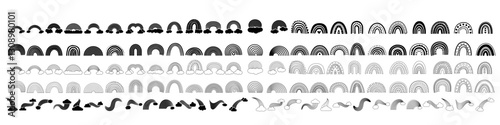 Rainbow icon vector set. Bow illustration sign collection. Iris symbol or logo.