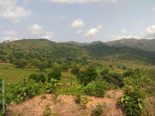 Canvas Print Beautiful clicks of green lanscapes and mountains of Araku Valley
