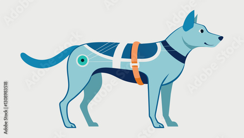 With its innovative posture monitoring technology this harness is the perfect tool for pet owners looking to promote good posture and prevent strain. Vector illustration