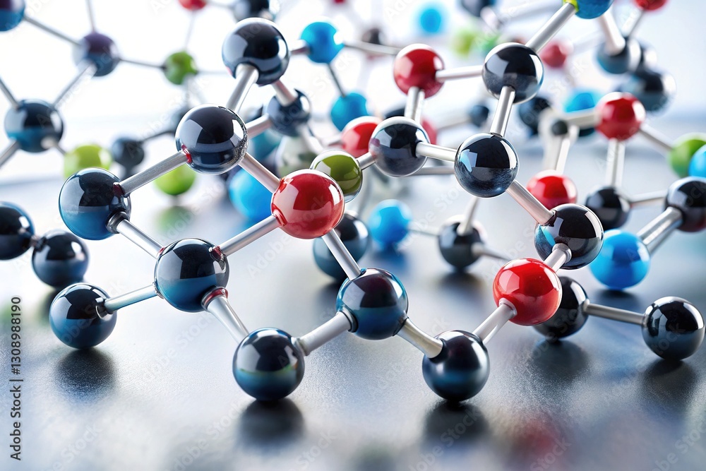 Obraz premium Realistic AI art mockup of a molecule, candid photo style.