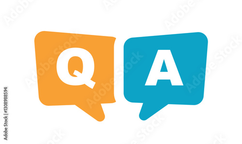 FAQ, Q and A questions and answers icon. 