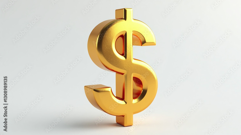 shiny golden dollar symbol makes bold statement shiny golden dollar symbol makes bold statement