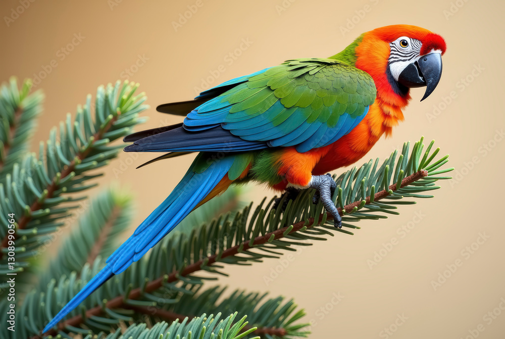 Obraz premium Colorful Parrot on a Branch