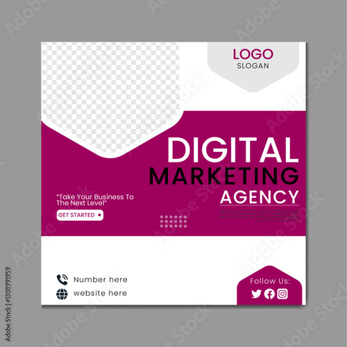 Creative Social media post design template.