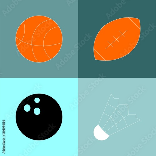 sport balls set, set of sports balls