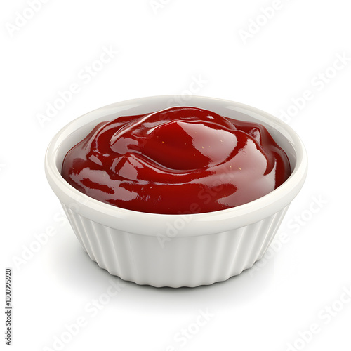 Wallpaper Mural Tomato ketchup in a bowl isolated on white background, food photography Torontodigital.ca