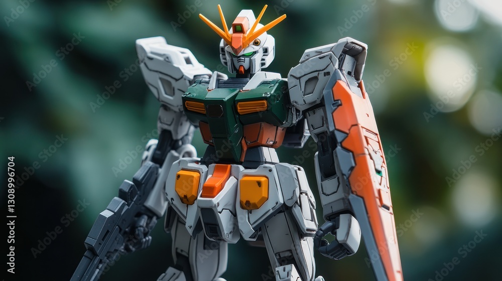 Fototapeta premium Giant gundam robot standing tall against