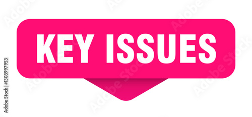 key issues sticker. key issues sign on transparent background