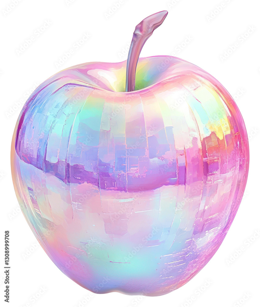 Obraz premium PNG Cursed apple illustration digital fruit.