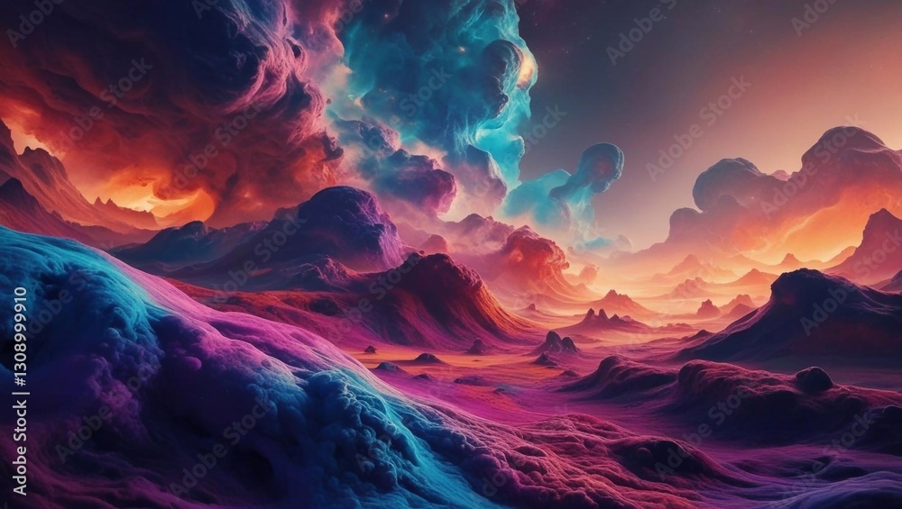 Fototapeta premium sunrise over the mountains texture background