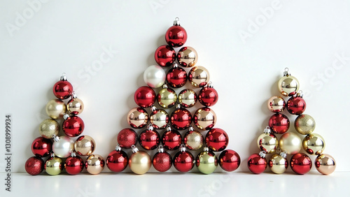 numerical christmas decorations feature triangular design made tree