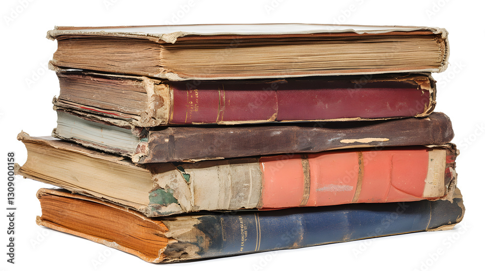 books with frayed pages and dust-covered spines books with frayed pages and dust-covered spines