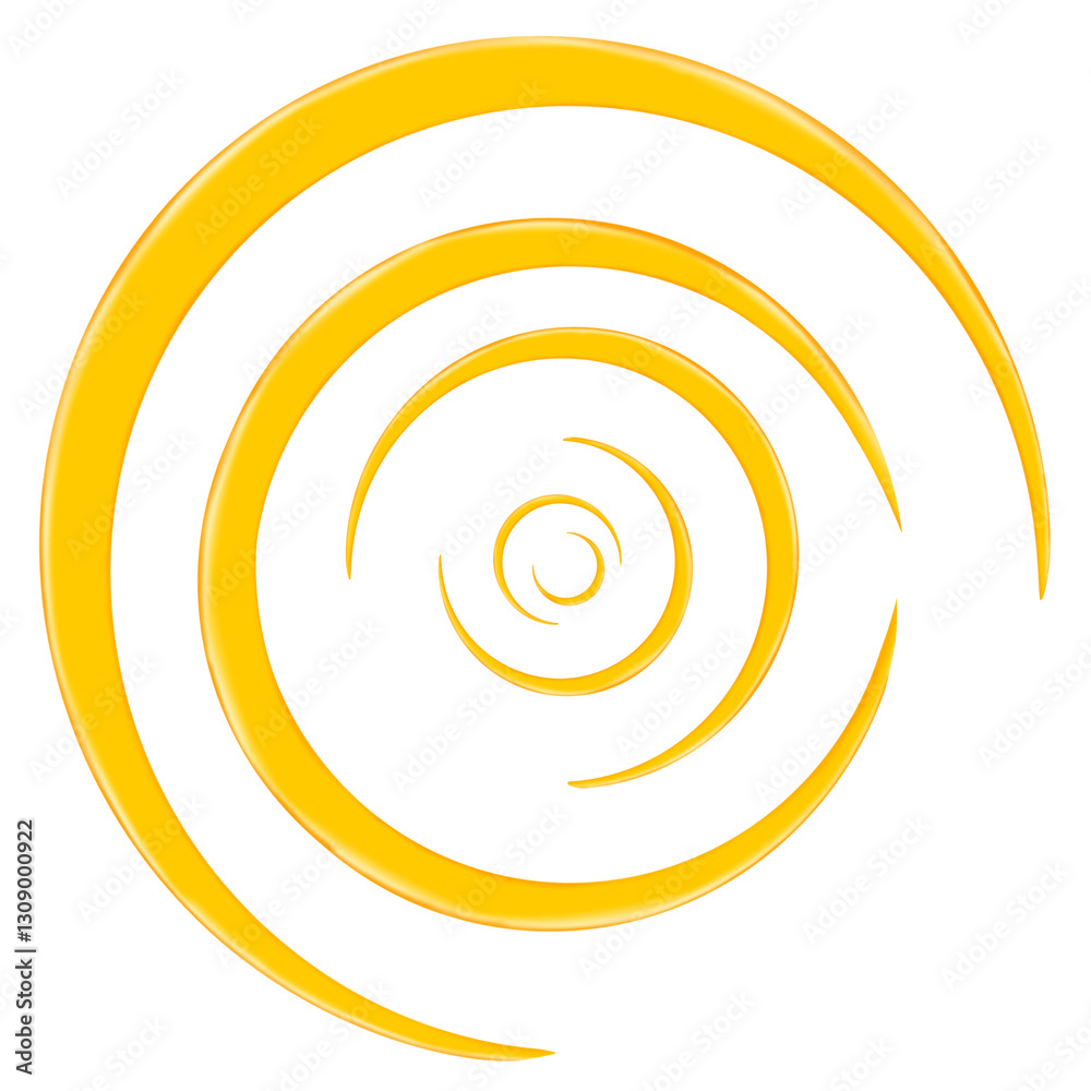 Spiral concentric abstract swirl logo icon isolated Spiral concentric abstract swirl logo icon isolated
