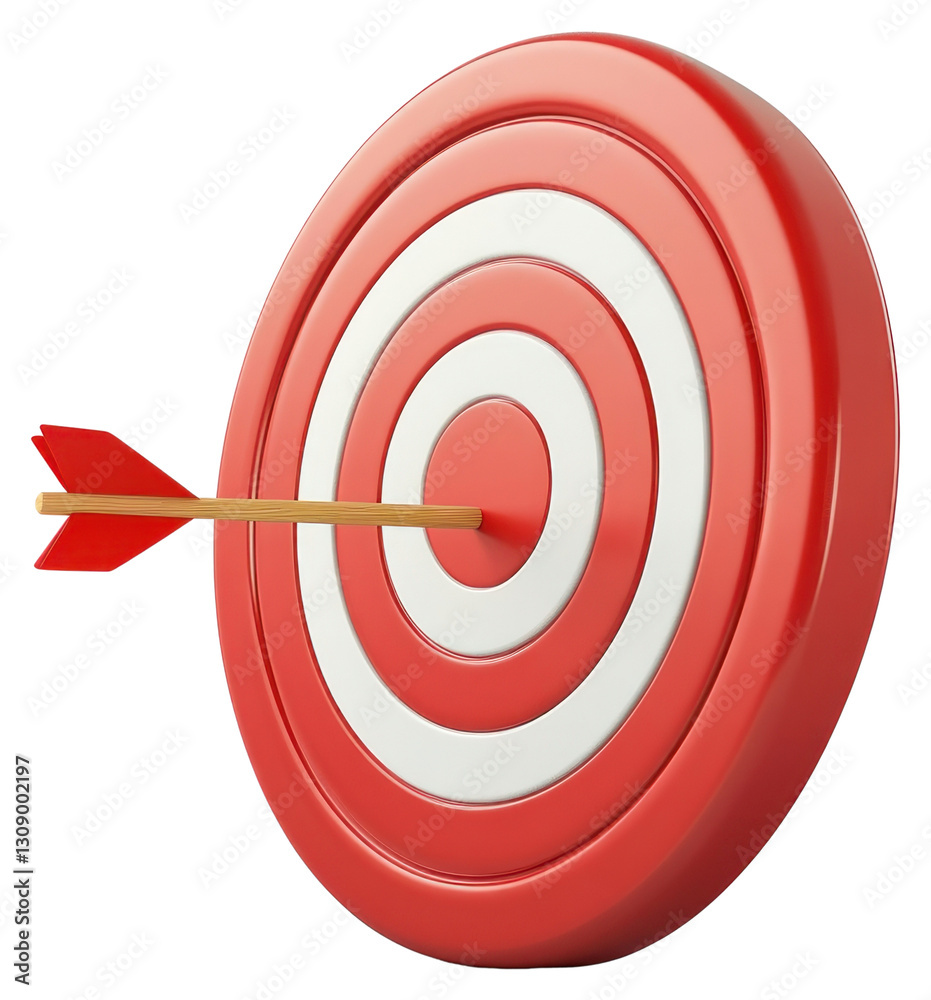 PNG Red bullseye target with arrow PNG Red bullseye target with arrow