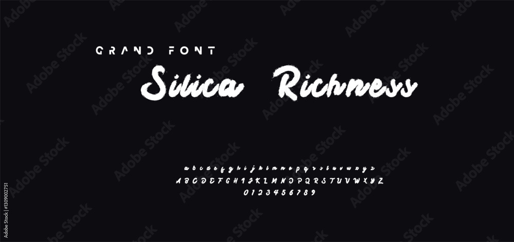 Lettering font isolated on black background. Texture alphabet in street art and graffiti style. Grunge and dirty effect. Vector brush letters. Lettering font isolated on black background. Texture alphabet in street art and graffiti style. Grunge and dirty effect. Vector brush letters.