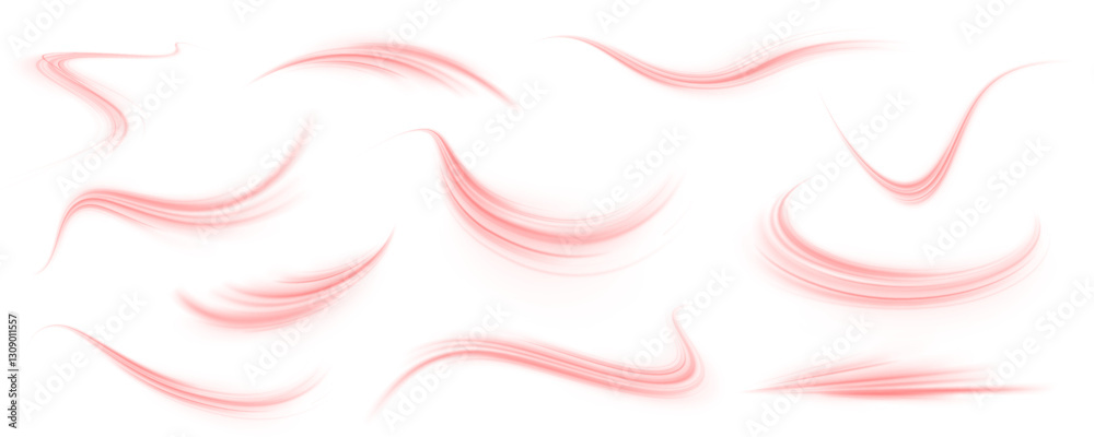 Abstract Red Flame-Like Light Wave Floating in a Tranquil Background Abstract Red Flame-Like Light Wave Floating in a Tranquil Background