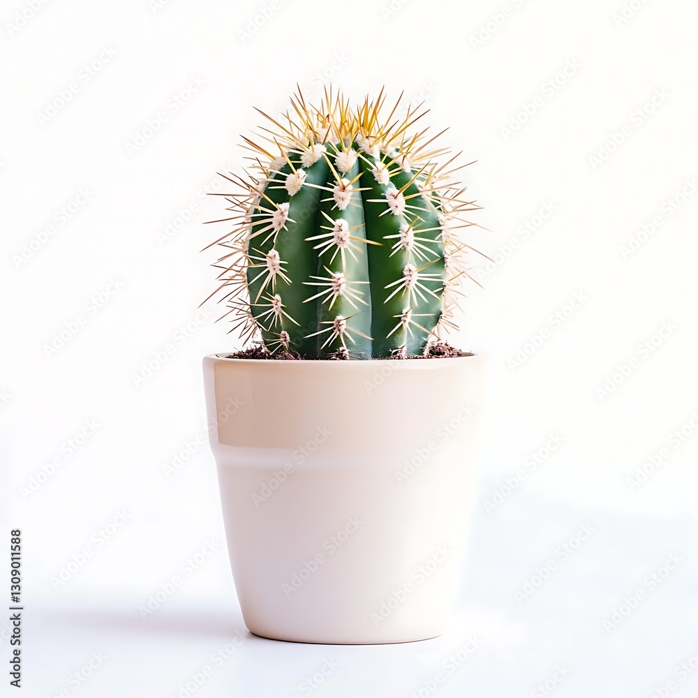 succulent Cactus in a pot isolated on white background. succulent Cactus in a pot isolated on white background.