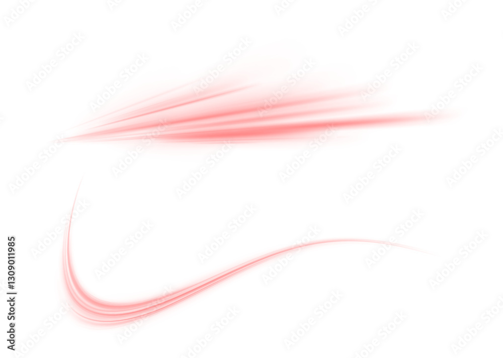Minimalist Red Light Trail Moving with Grace and Delicate Motion Minimalist Red Light Trail Moving with Grace and Delicate Motion