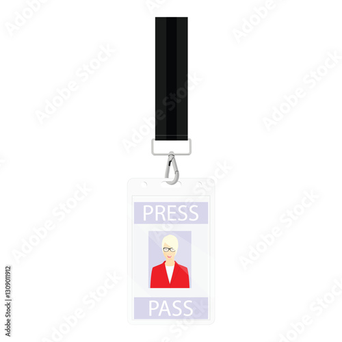 Media pass press ID card