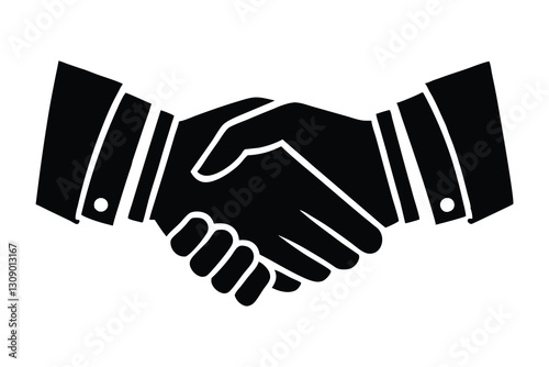 business handshake vector illustration on white background 