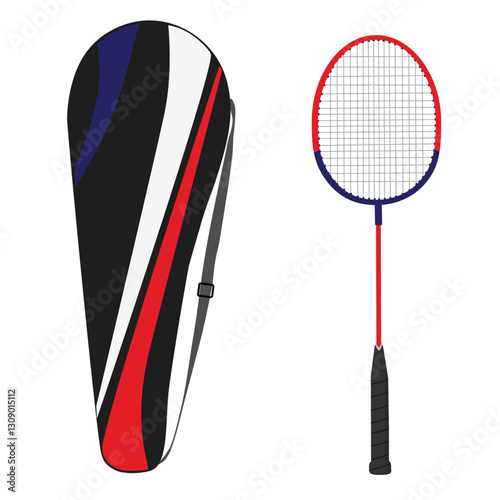 Sports equipment badminton racket and racket case