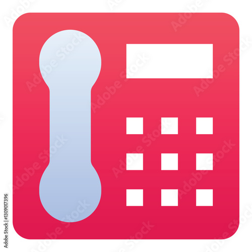 Gradient color icon, illustration for Telephone, landline, phone.