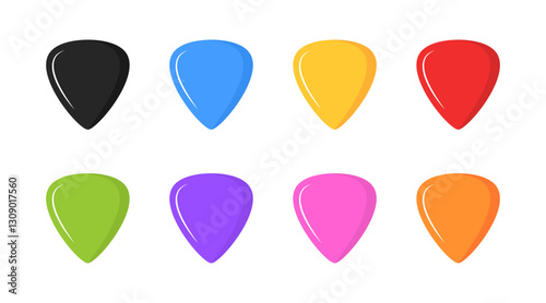 Colorful map pins vector icons set in flat style.