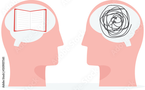 An illustration of two businessmen arguing face to face

