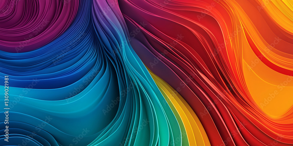 Naklejka premium Paper-Style Dynamic Lines Wallpaper Background for Modern Design, Branding, or Digital Art