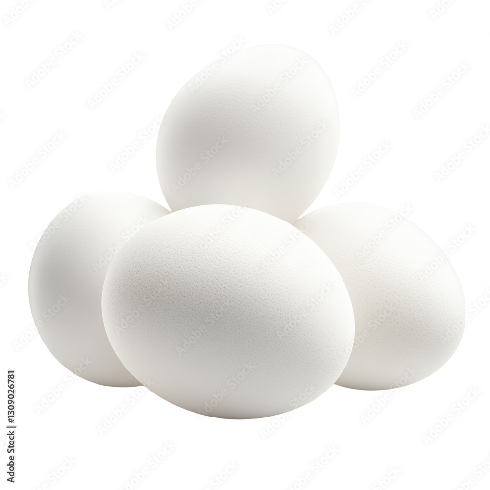 Fresh White Eggs Isolated on Transparent Background Fresh White Eggs Isolated on Transparent Background