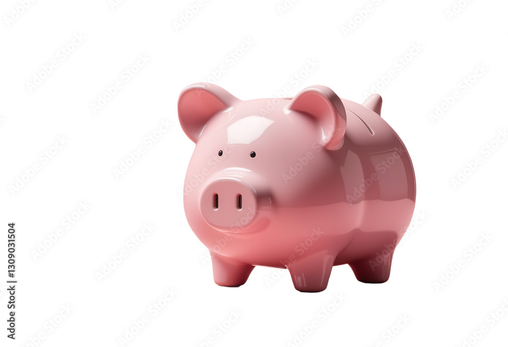 Pink Piggy Bank Still Life with Transparent Background Pink Piggy Bank Still Life with Transparent Background