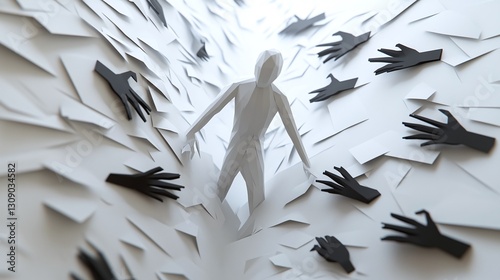 two low poly characters, loss of a loved one, manipulation of a partner, deception of close people