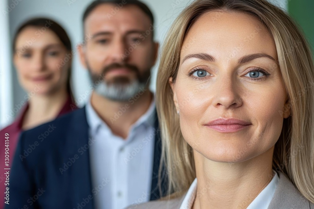 Portrait of successful business team posing in office Portrait of successful business team posing in office