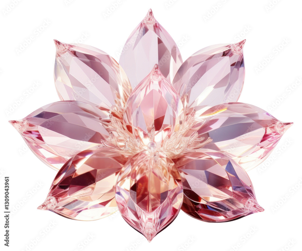 Naklejka premium PNG Crystal flower gemstone jewelry plant inflorescence.